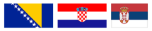 Flags of Bosnia, Croatia and Serbia